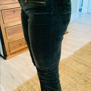 AG Moto Stevie Ankle Slim Cord Army Green Pants